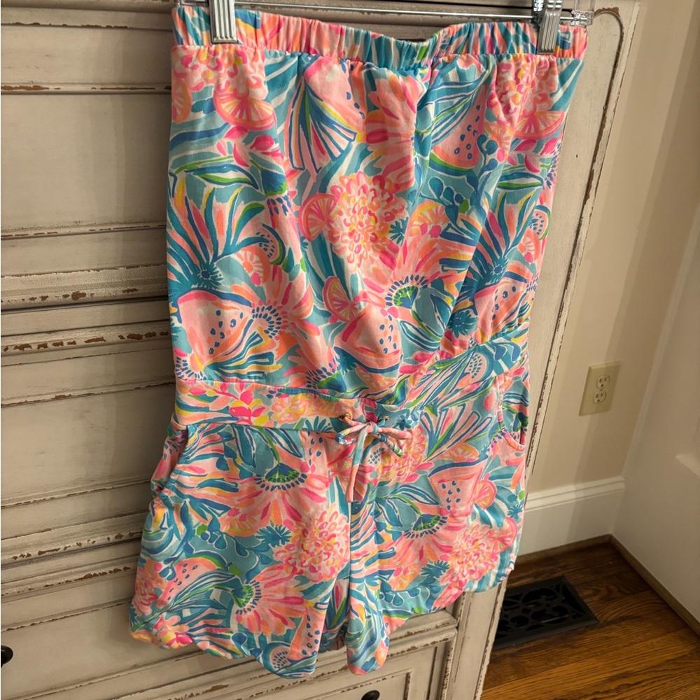Lilly Pulitzer Tropical Print Swim Coverup - Pink and Blue